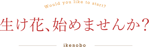 生け花、始めませんか？